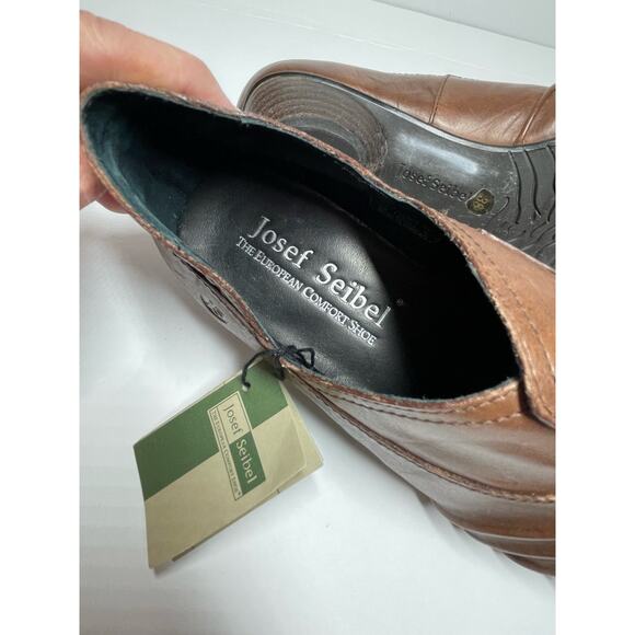 Josef Seibel Womens Leather Pump Shootie Slip on Brown Bootie Shoes 38 7.5 - Picture 7 of 7